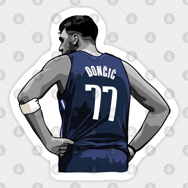 Luka Doncic Vector Back Sticker by qiangdade